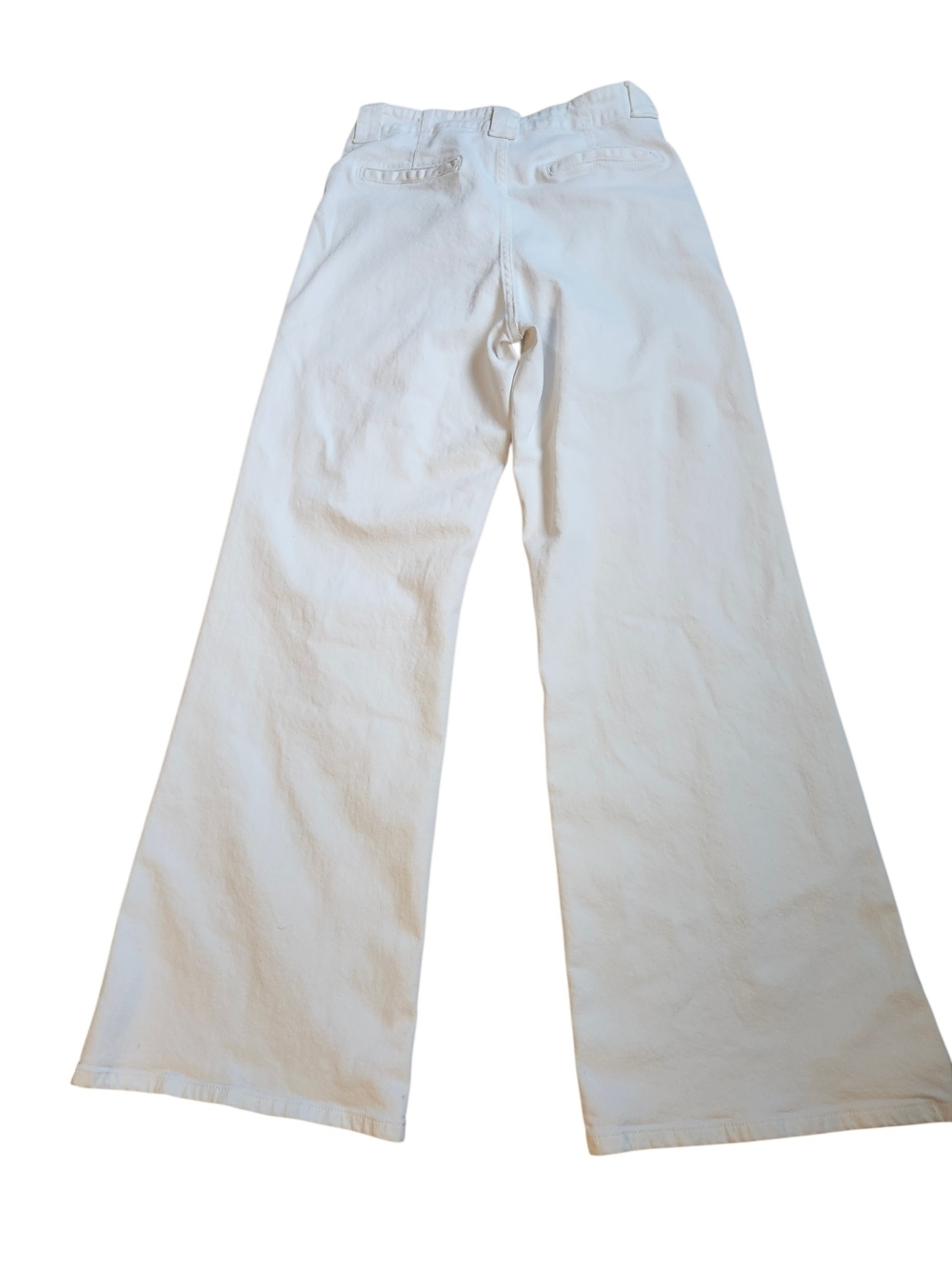 JBD Just Black Denim White Wide Leg Jeans High Rise Patch Pocket Long 32" Inseam - Picture 6 of 13